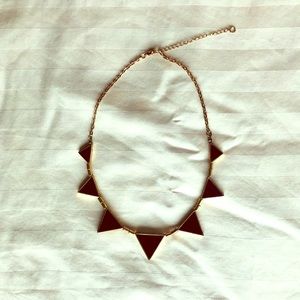 3 for $20: Black & gold triangle necklace